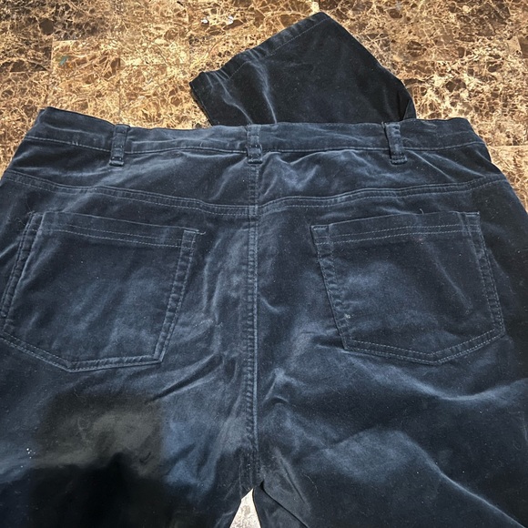 Diane Gilman Velvet Straight-Leg Pant (Part of a suit set) Navy SZ 16W - Picture 7 of 11